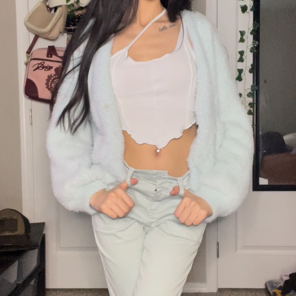Furry cardigan